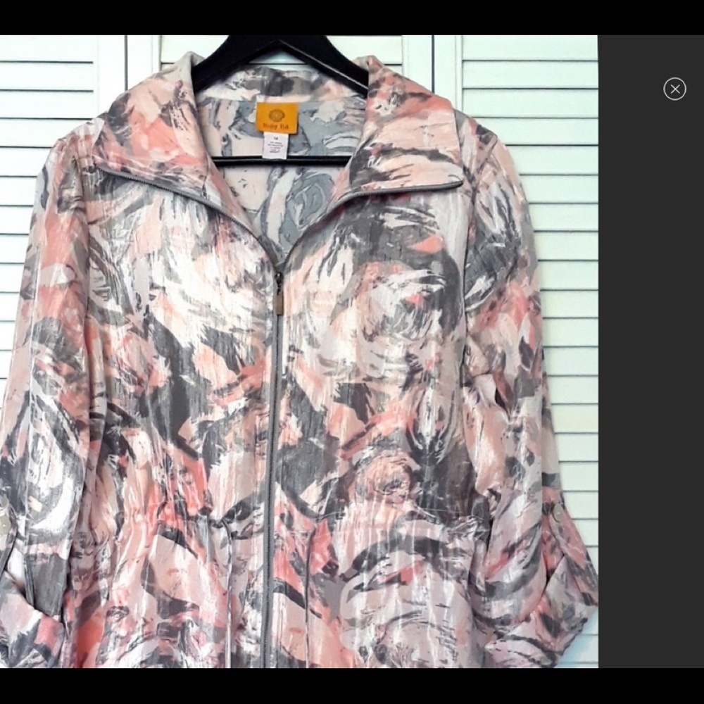 Ruby Rd Pink and Gray Jacket